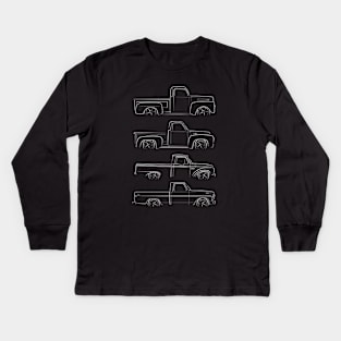 Evolution of the Ford Pickup (1948-1972) Kids Long Sleeve T-Shirt